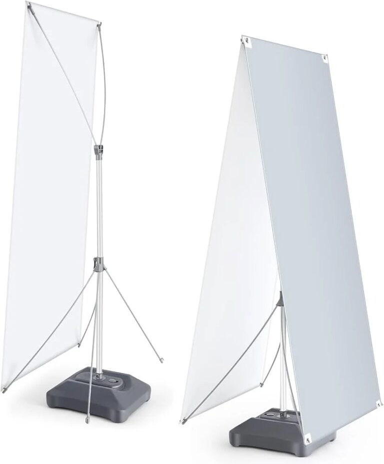 double sided banner white